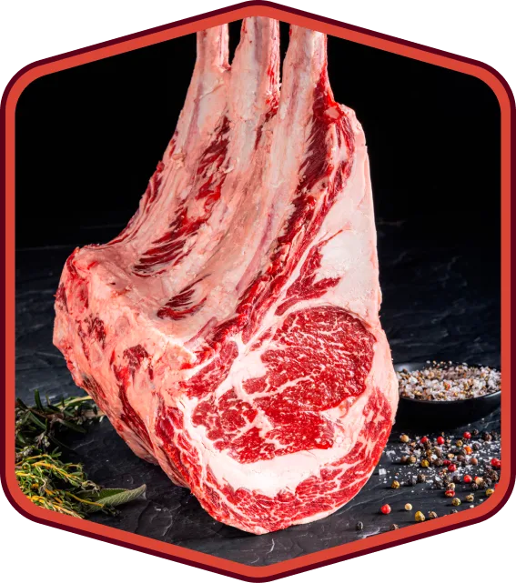 Hand-cut dry-aged beef