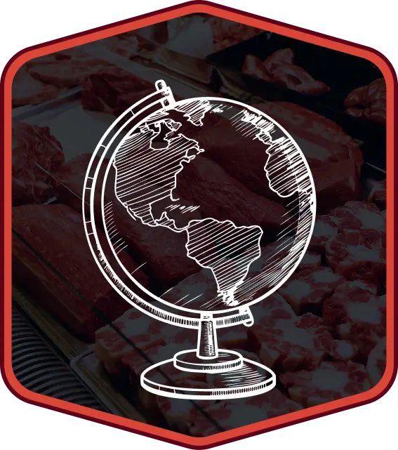 Carnes empacadas listas para distribución