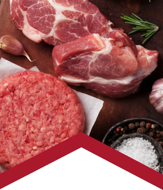 assorted raw beef cuts on display