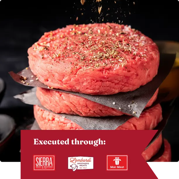 Hamburguesas de carne molida apiladas